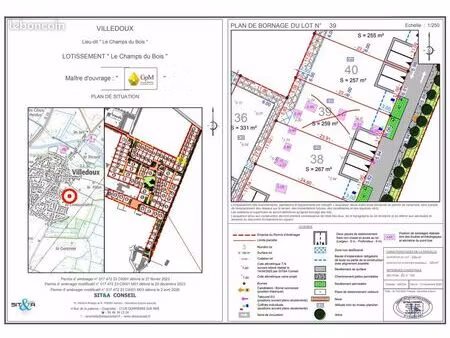 terrain viabilisé 259 m² – villedoux (17230)