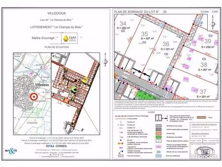 terrain viabilisé 275 m² – villedoux (17230)