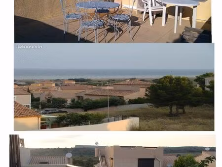 villa duplex avec toit-terrasse  vue mer & la clape – narbonne plage