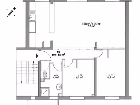 appartement t3 idéal investisseur - parc de la rose