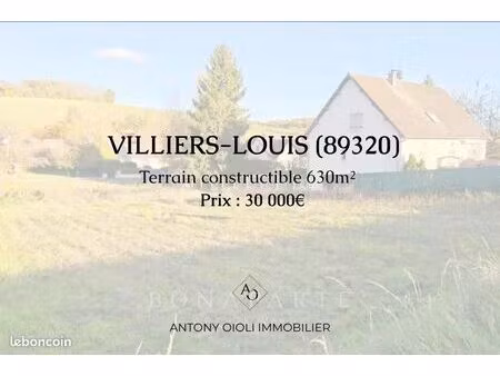 terrain 630 m² villiers-louis