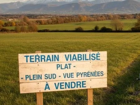terrain viabilisé de 1280 m²