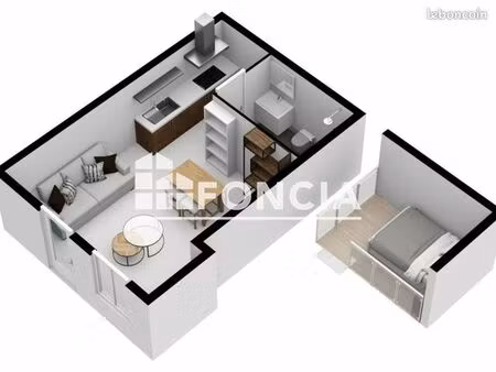 studio 1 pièce 23 m²