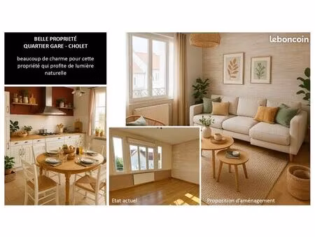 maison 4 pièces – 75 m² habitables – cholet