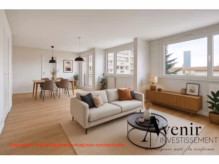 appartement familial t6 120m² 4 chambres balcon garage vu dégagée lyon 3ème