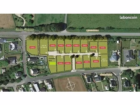 a vendre terrain constructible 643 m2 la chapelle du mur plouigneau