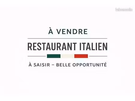 restaurant italien à vendre – fonds de commerce