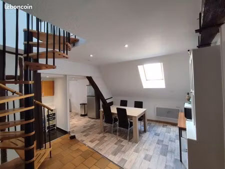 location grand duplex t3 meublé hyper centre auxerre