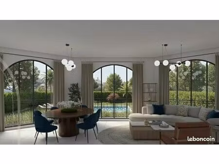 4 pièces exceptionnel avec jardin privatif de 378 m²  plage à moins de 5 minutes