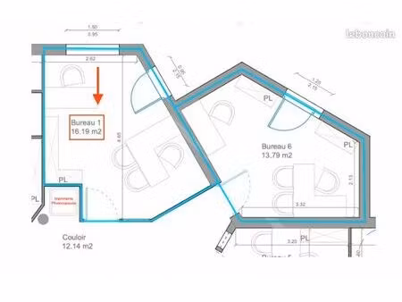 location bureau saleilles 16m2