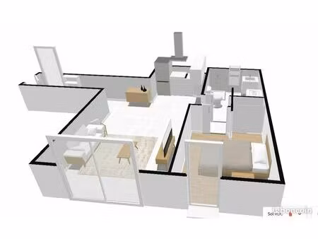appartement deux pièces entièrement rénové