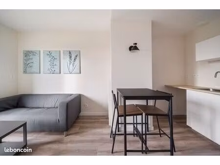 t2 meublé + parking – centre-ville lons à 2 min  au calme au pied de la voie verte – charg