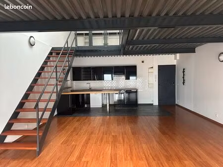 loft centre ville 100m2 parking jardinet