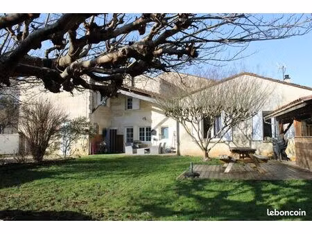 ? maison girondine 156 m² – 5 chambres – jardin – centre de lussac – sans agence