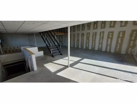 hangar 430 m² à sausheim – bureaux  mezzanine  sous-sol  compteur triphasé  chauffage gaz 