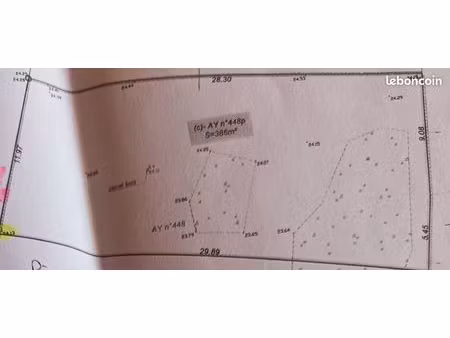 terrain 386 m² la pironniere
