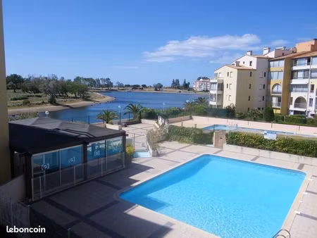 appt t3 de 35m² + loggia de 5m² + parking privé + piscine - plage richelieu cap d'agde