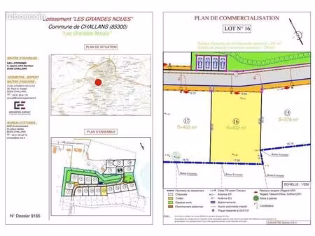 terrain 402 m² challans