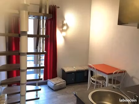 studio duplex meublé 25 m2 + balcon proximité gem  cea  gare  iut