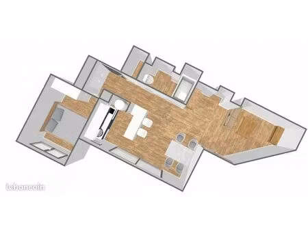 appartement 2 pièces - 38m2 - grenoble - quartier eaux claires - libération