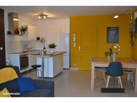 t3 meublé -grand jardin sud - terrasse couverte