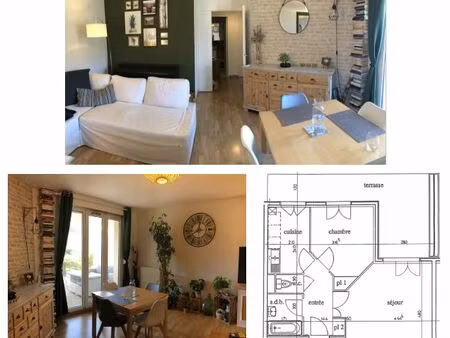 a louer – appartement meublé  50m²  2 pièces  plan de troux