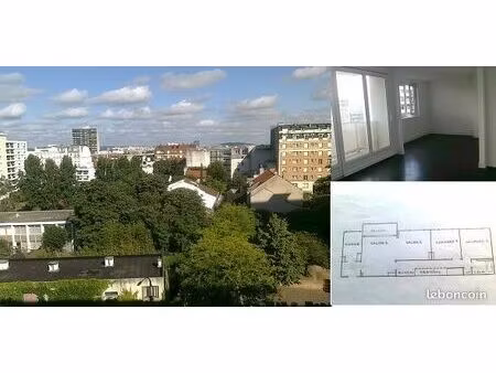 vanves 92 gare insurrection 3/4 pieces 61m2 balcon vue