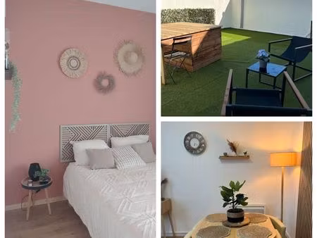 t2 meublé toit terrasse