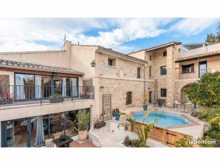 maison de caractère avec garage  dépendance  cour et piscine