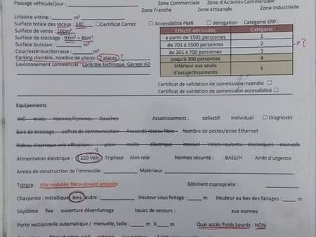 local professionnel et locale d'activité