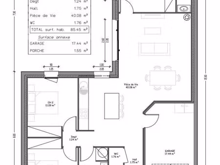 maison 5 pièces 85 m²