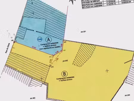 terrain 776 m² lussat