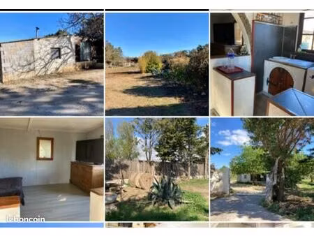 mazet cadastré 30m2 et déclaré en habitation sur 3333 m2 de terrain (eau forage edf  fosse