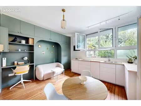 puteaux mairie - t2 meublé refait à neuf – vue jardin – 10 min la défense