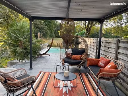 superbe récente & lumineuse ?rt2012 4ch 2sdb piscine coque+bâche impasse calme 12km centre