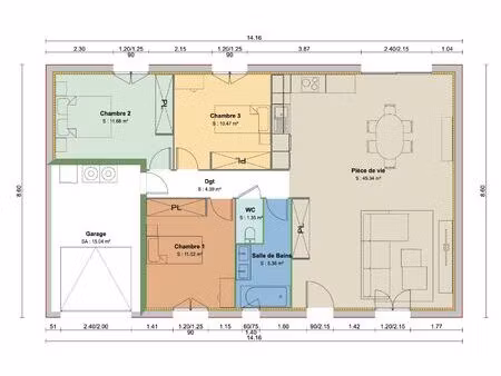 vente maison 4 pièces 88 m² faverges-de-la-tour (38110)