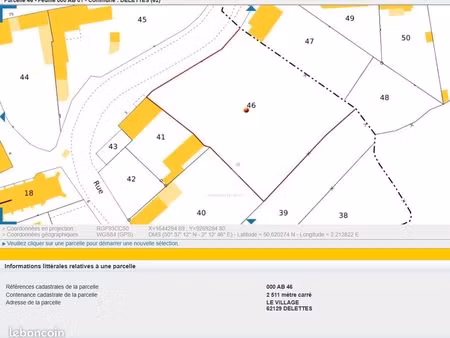 terrain 2511 m² delettes