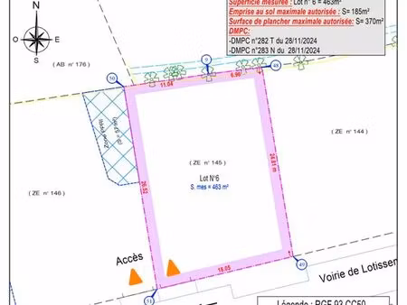 terrain à bâtir viabilisé à nesles (62152)