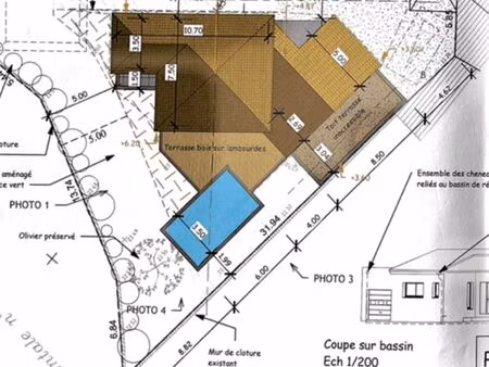 terrain viabilisé avec permis de construire accordé