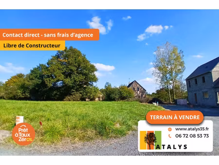 vente terrain 454 m² livré-sur-changeon (35450)