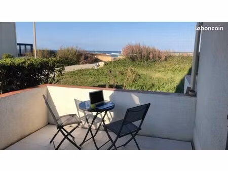 studio meublé accès privé plage