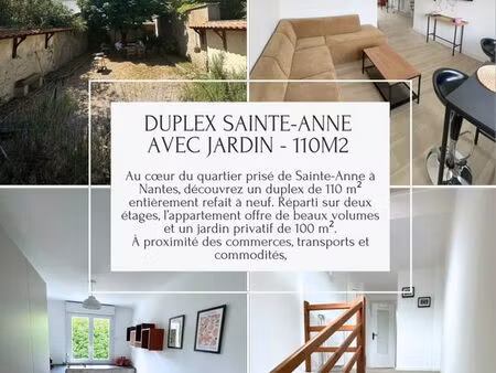 coliving meublé – quartier sainte-anne (nantes) – jardin privatif