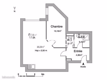 appartement 2 pièces 42 m²