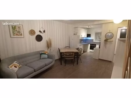 location meublée t3 avec place de parking & jardinet