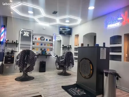 salon de coiffure barber mur +fonds de commerce