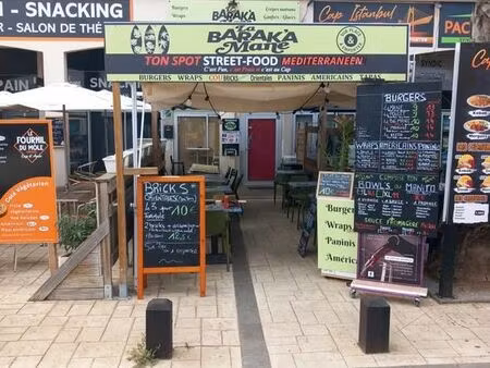 ? à vendre – fonds de commerce restauration rapide – cap d’agde ◊ place du môle – sans fra