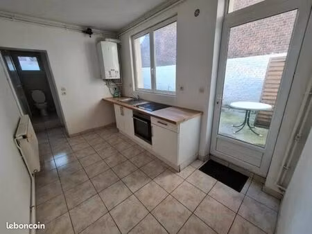 t2 50m2 au rdc non meublé à valenciennes
