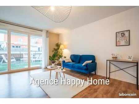 3 pièces – terrasse au calme – résidence récente – rer a à pied – 2 parkings