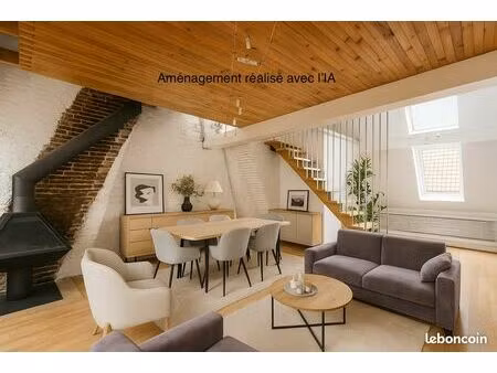appartement en duplex - dernier étage - 98 m2 - 2 chb + mezzanine 11 m2 - 2 sdb - cave