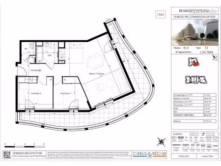 maison 3 pièces 65 m²